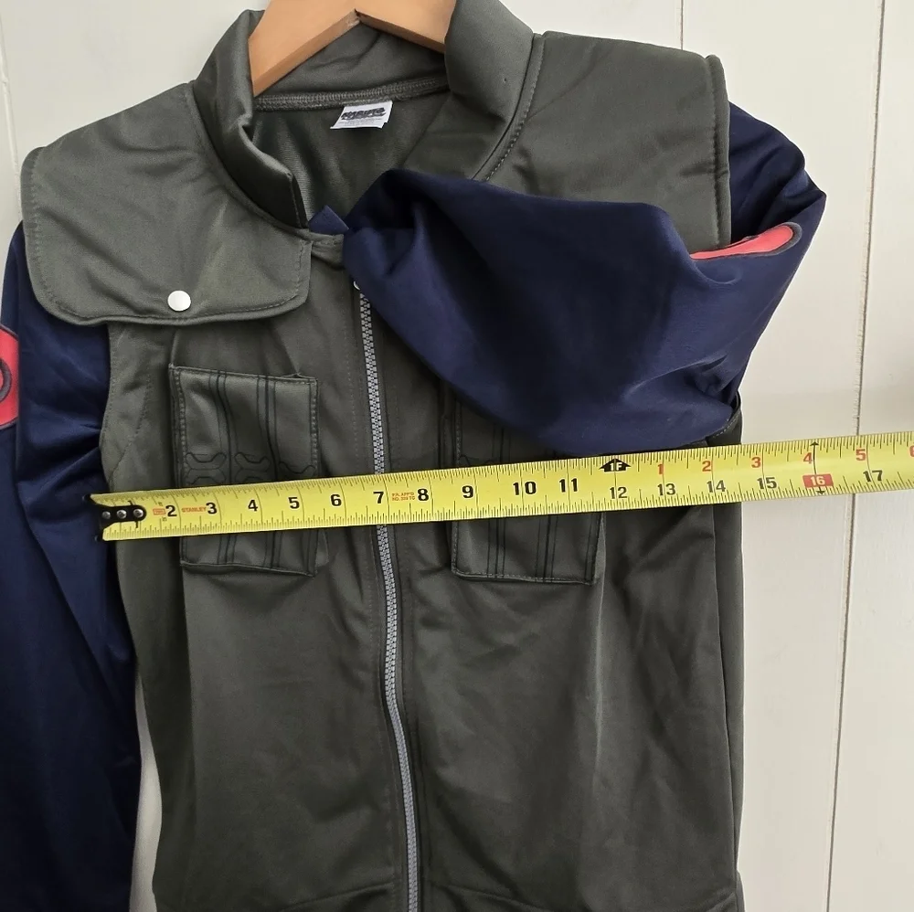 Naruto Shippuden Kakashi Kids Cosplay Halloween Costume Full Zip Jacket